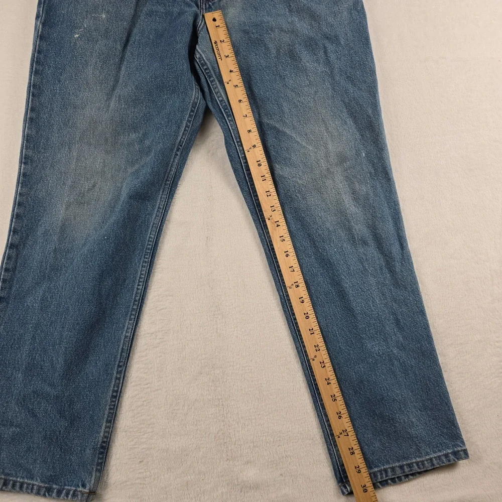 LL Bean Natural Fit Mens Blue Jeans 34x30 Medium Wash Straight Leg 104731